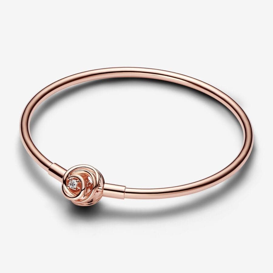 TH - Pandora Moments Encircled Clasp Bangle – image 1